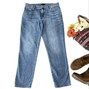 Ann Taylor Factory Women's Straight Leg Jeans Size 12 Blue Denim High Rise